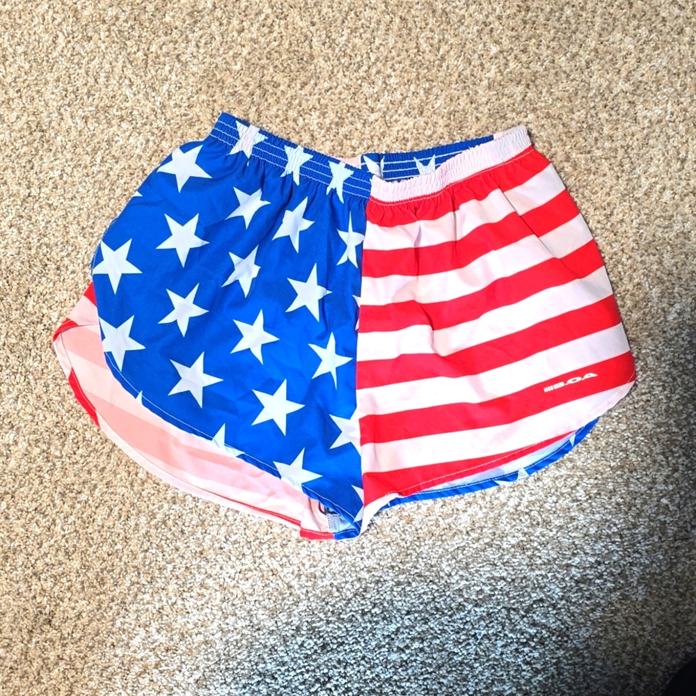 American Flag Running Shorts